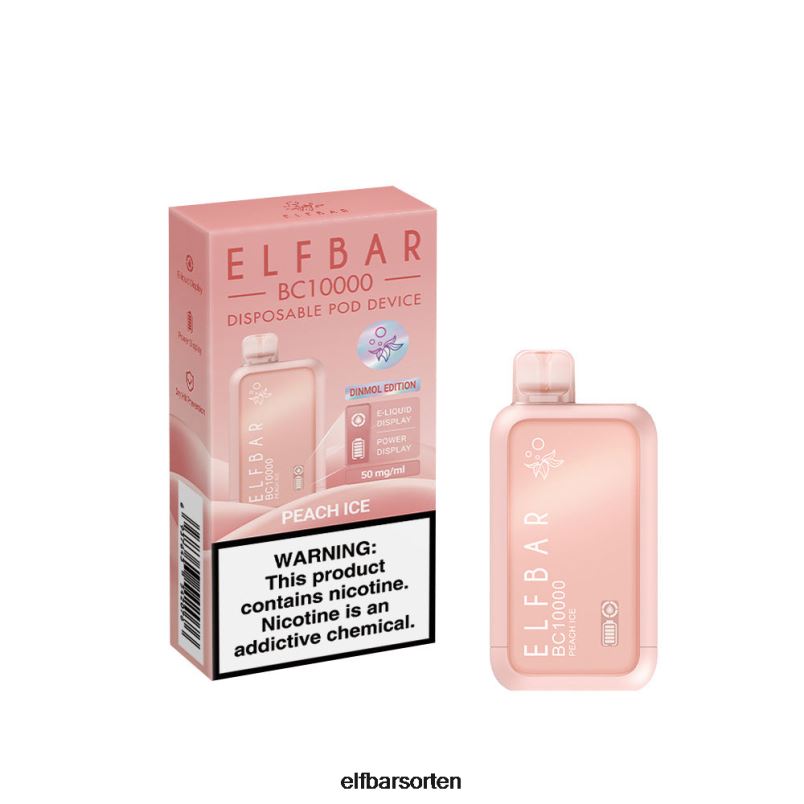 ELFBAR Bester Geschmack Einweg-Vape BC10000 Ice-Serie Pfirsicheis B228H7 - ELF BAR Sorten Pods