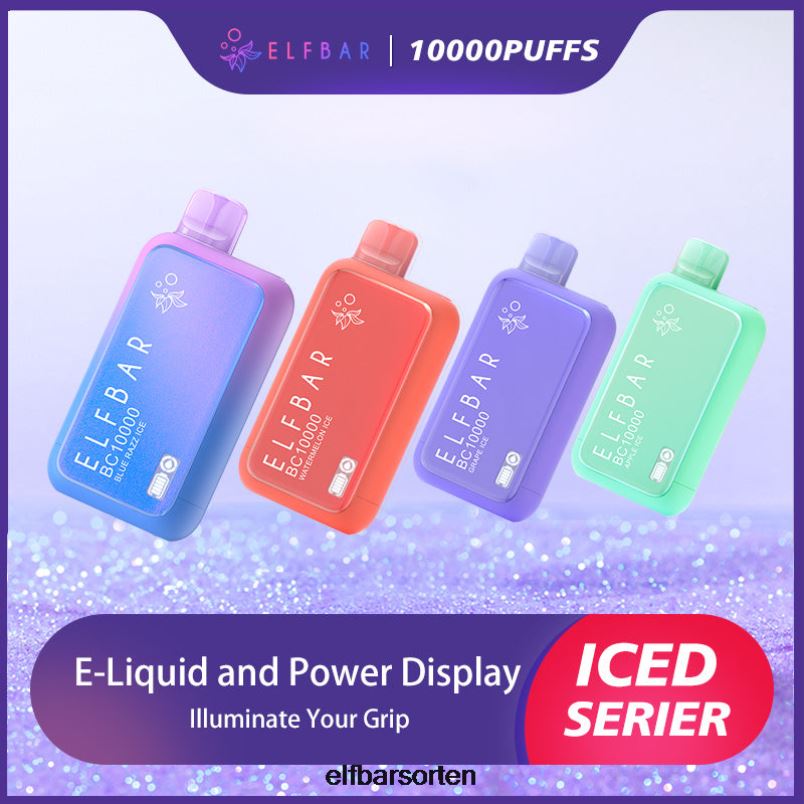 ELFBAR Bester Geschmack Einweg-Vape BC10000 Ice-Serie blaues Razz-Eis B228H1 - ELFBAR Nachfullbar Osterreich