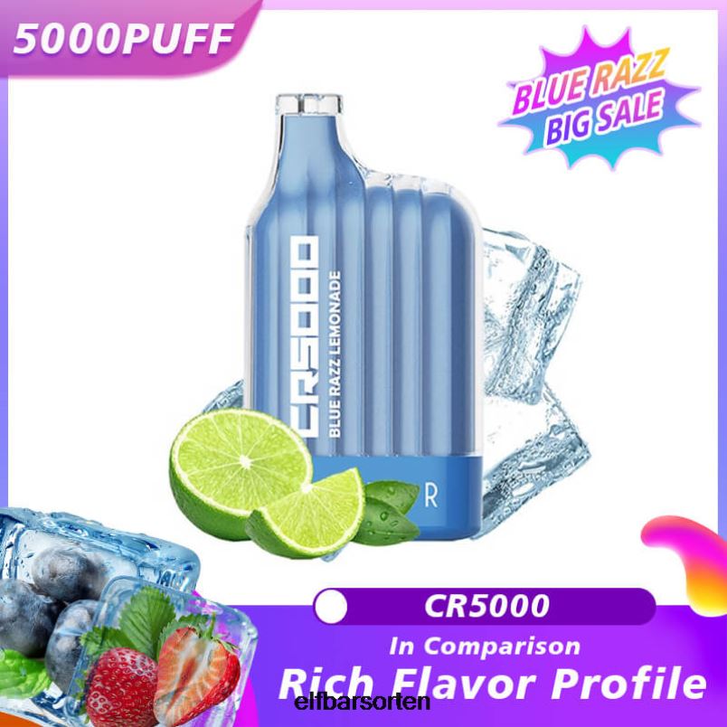 ELFBAR Bester Geschmack Einweg-Vape CR5000 Blue Razz Blue Razz Limonade B228H19 - ELFBAR Nachfullbar Osterreich