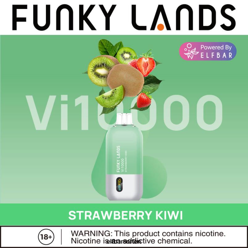 ELFBAR Funky Lands Einweg-Vape VI10000 Züge Erdbeer-Kiwi B228H161 - ELFBAR Nachfullbar