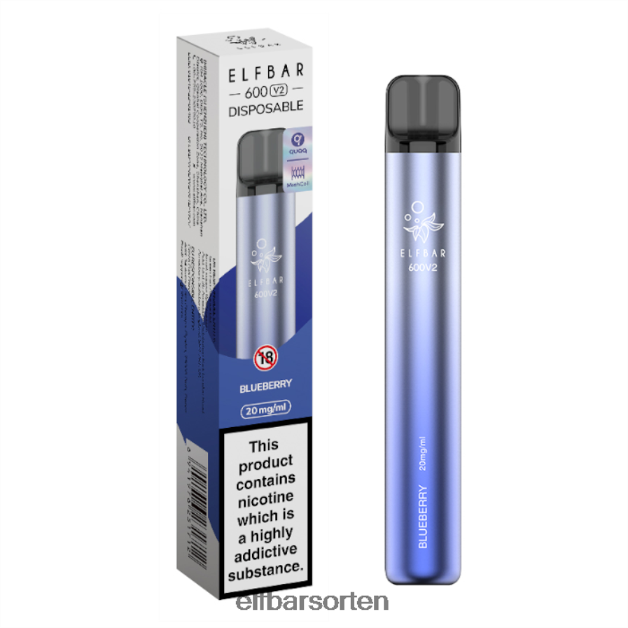 Elfbar 600v2 Einweg-Vaporizer – 20 mg Blaubeere - ELFBAR Sorten Osterreich 6N80NB1