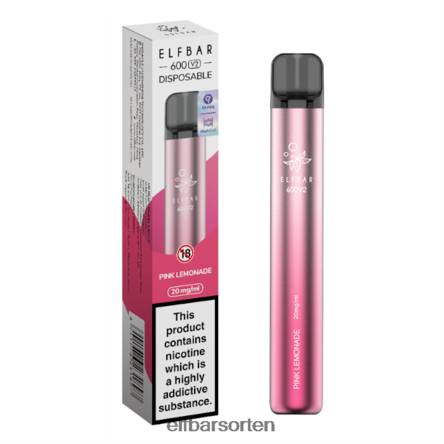 Elfbar 600v2 Einweg-Vaporizer – 20 mg pinke Limonade - ELFBAR Sorten Rewe 6N80NB7