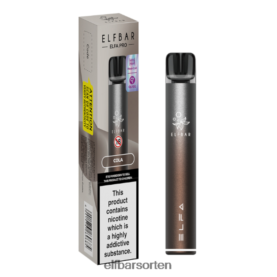 Elfbar Elfa Pro Pod Kit – wiederaufladbar Twilight Brown + vorgefüllte Cola-Schote - ELFBAR Nachfullbar Aktivieren 6N80NB71