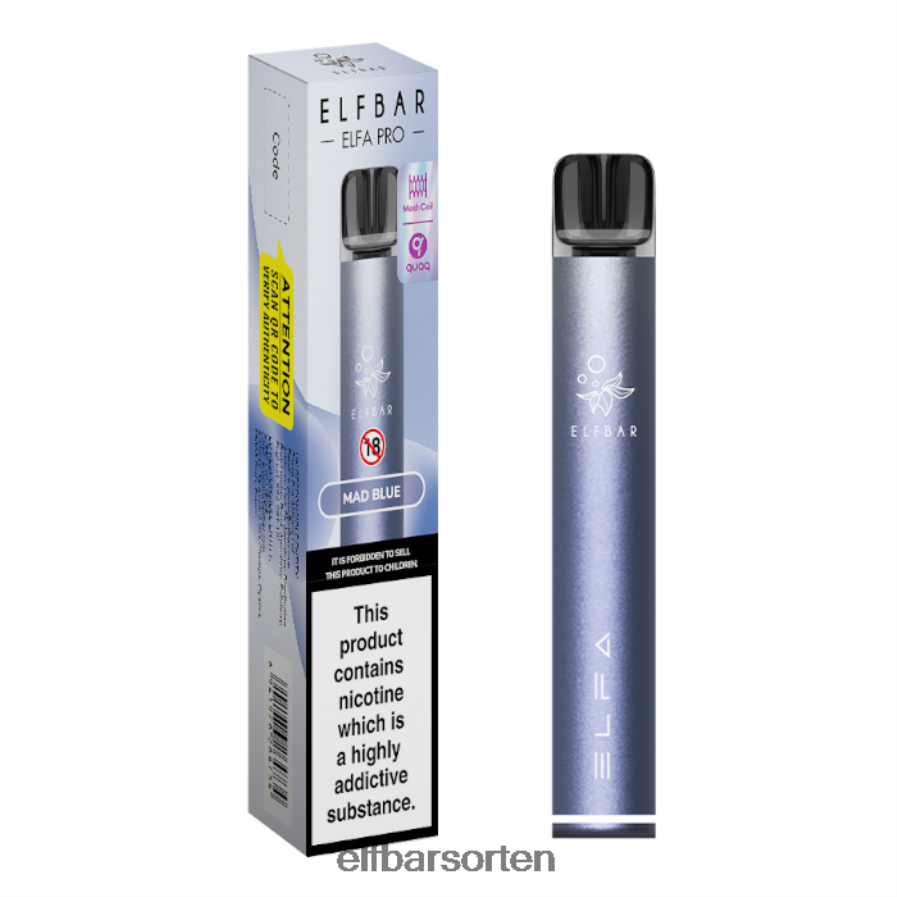 Elfbar Elfa Pro Pod Kit – wiederaufladbar Twilight Purple + Mad Blue vorgefüllte Kapsel - ELF BAR Sorten 6N80NB74